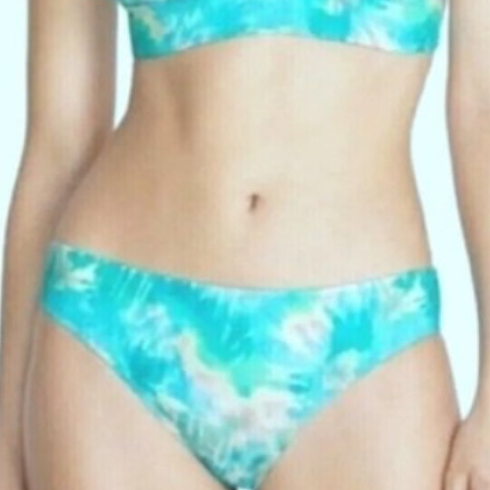 NWT Johnny Was Calme Watercolor Hipster Bikini Bottom Aqua  Keys XXL